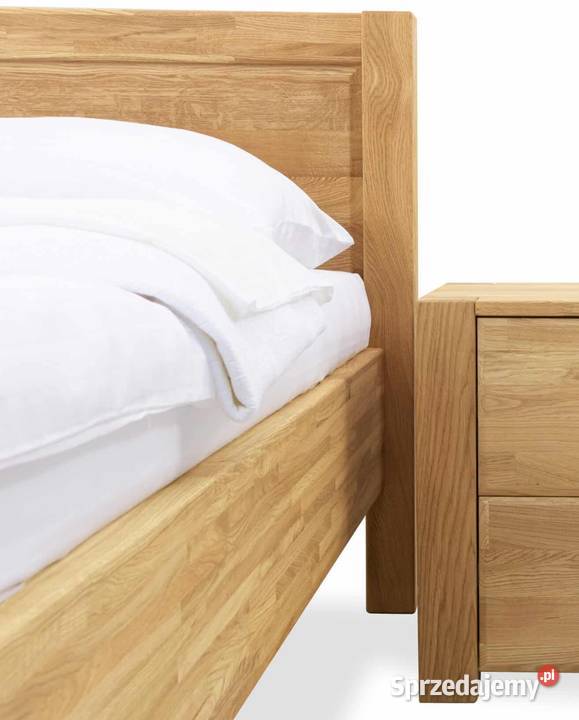 Łóżko dębowe stolik nocny 2x Łóżka Czersk