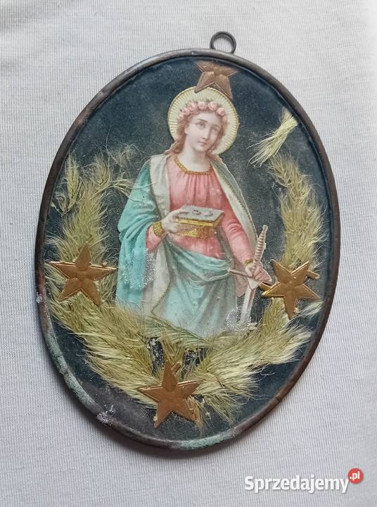 Zawieszany obrazek medalion Święta Łucja Koniec Koźminek
