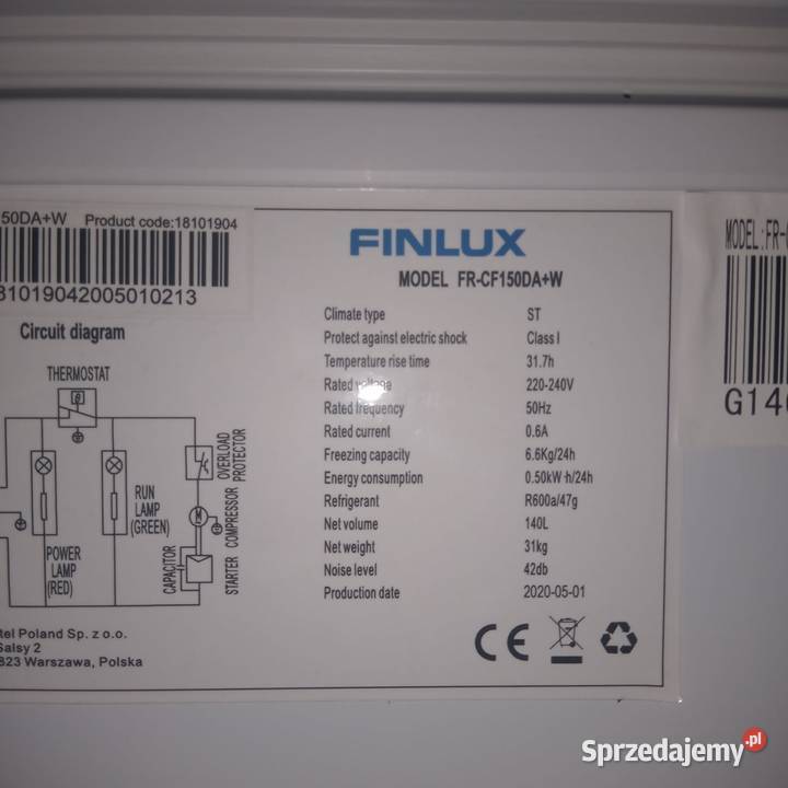 Zamrażarka Finlux Gąbin