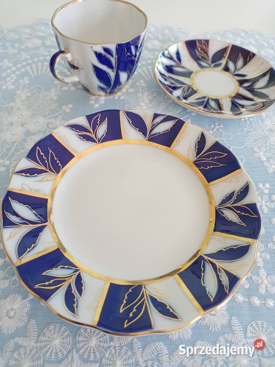 Trio porcelana Łomonosov Poznań