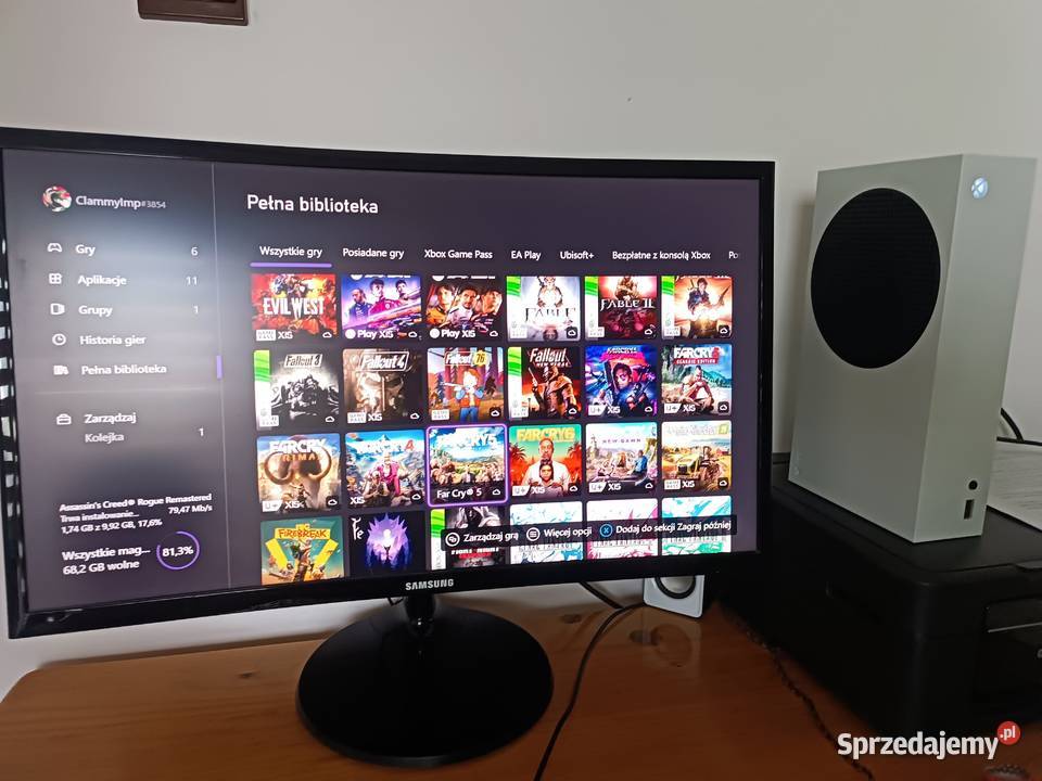 Konsola Xbox Series S pad setki gier z GamePass małopolskie Libiąż