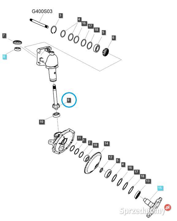 Koło zębate zębatka stożkowa 9T TRG400 LS Tajęcina sprzedam