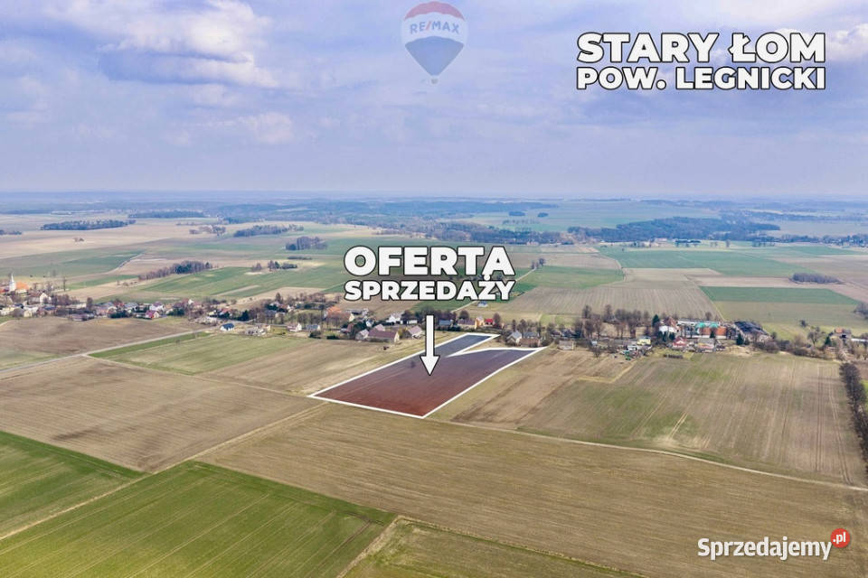 Trzy działki rolne 20100 m opcjonalnie dom 0m Stary Łom