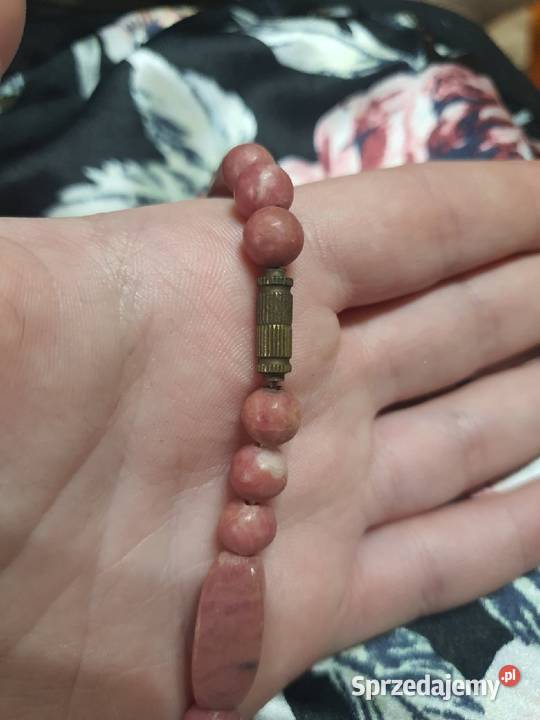 Długi Naszyjnik Kamień Kamienie Naturalne Różowy opolskie Opole sprzedam
