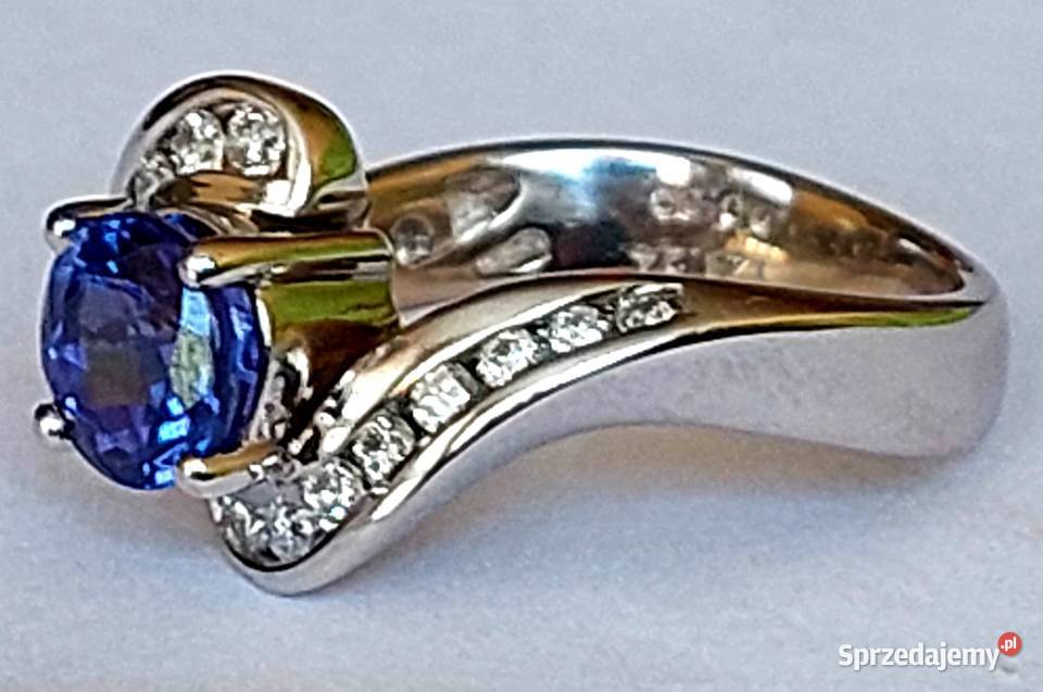 Pierścionek Damski Złoto 585 14k Tanzanite i Grodzisk Mazowiecki sprzedam
