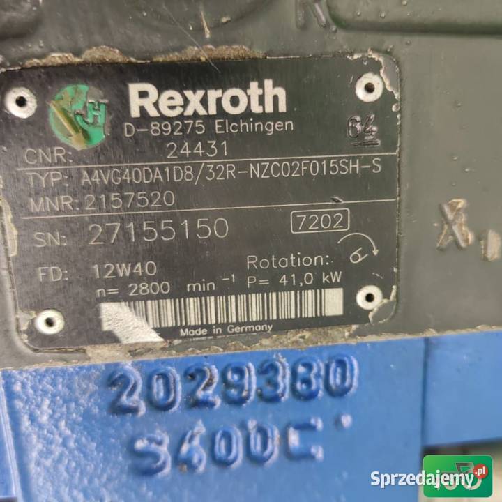 Pompa jazdy A4VG40DA Rexroth R902084884 THALER Pozostałe Wilkowo