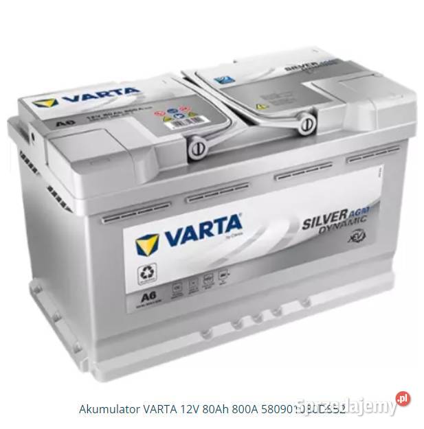 Akumulator VARTA Silver Dynamic A6 80Ah 800A Starogard Gdański