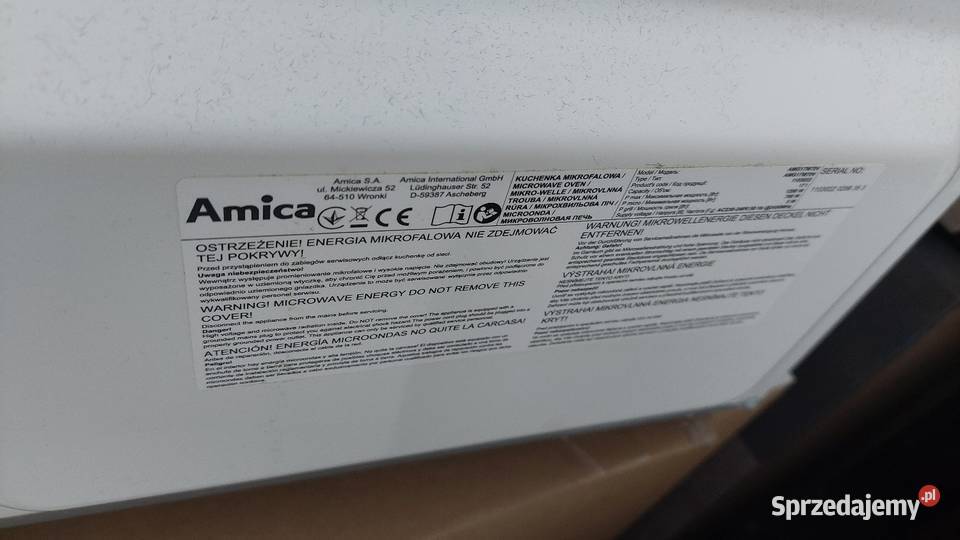 Kuchenka mikrofalowa Amica Poznań sprzedam