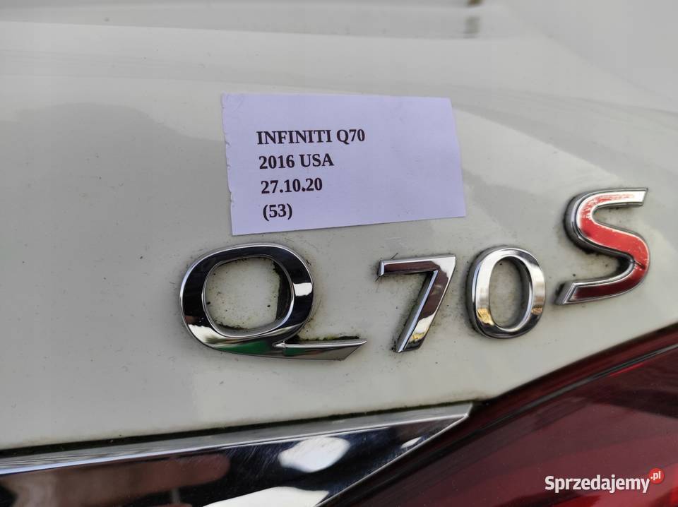 EMBLEMAT LOGO ZNACZEK INFINITI Q70 M35 M37 Karoseria wielkopolskie Nowy Tomyśl