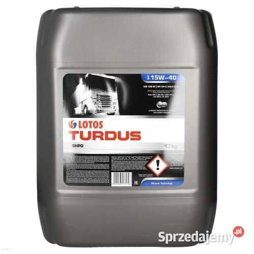 Olej mineralny Turdus SHPD 15W40 20 l Lotos podlaskie Dobrzyniewo Duże