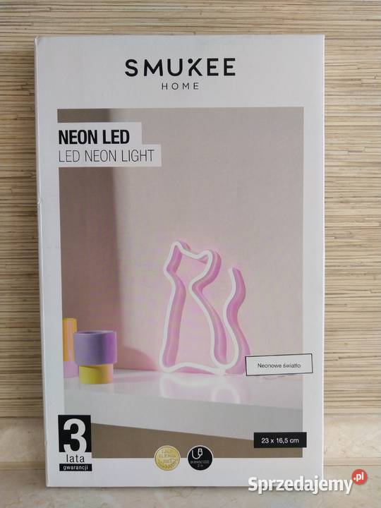 NAJTANIEJ Neon Kotek Kot Led Dekoracja Ścienna Zabrze