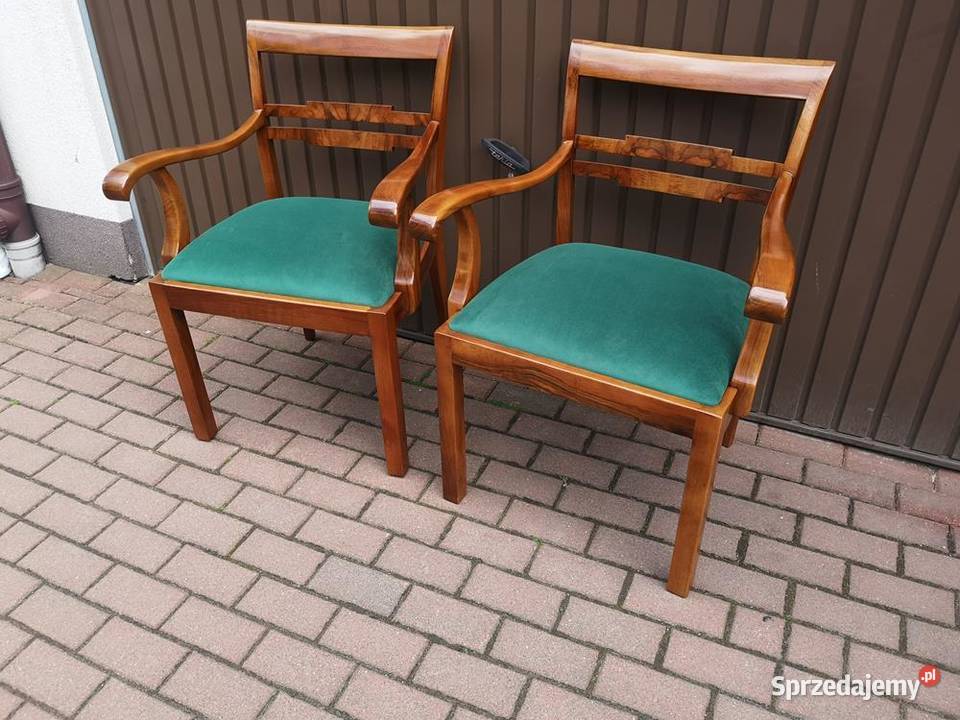 Stary Fotel Krzesło ARTDECO Orzech Gabinetowy Swarzędz
