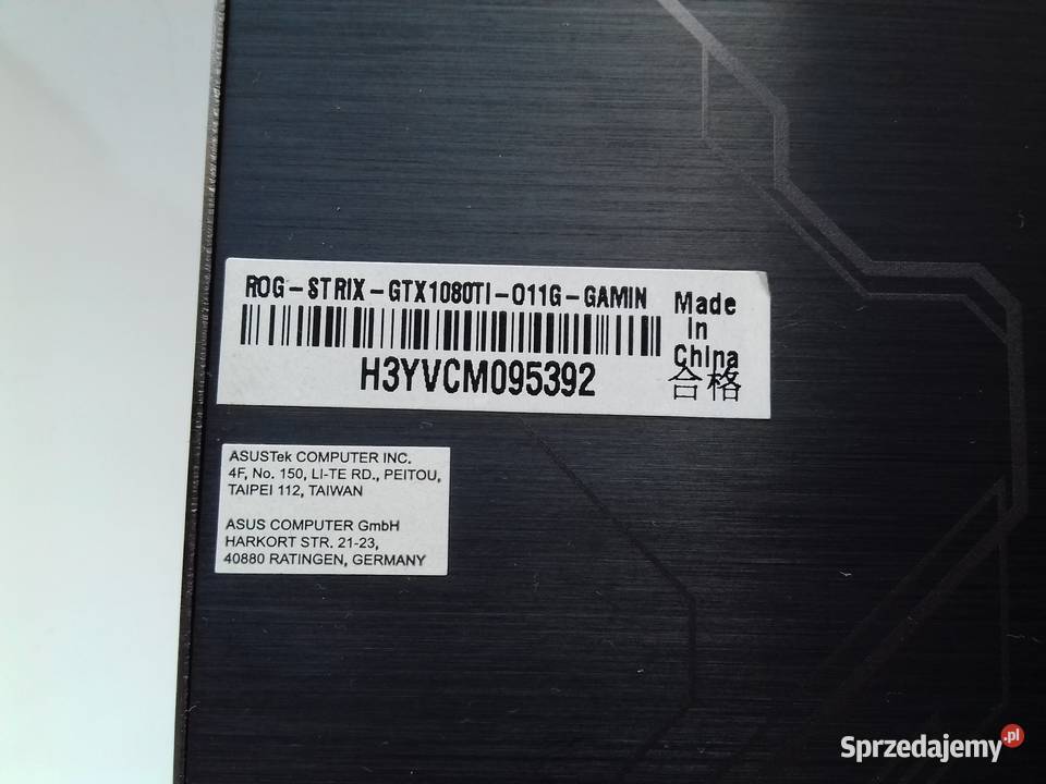 ASUS ROG STRIX GTX 1080Ti GAMING 11GB GDDR5 Bydgoszcz