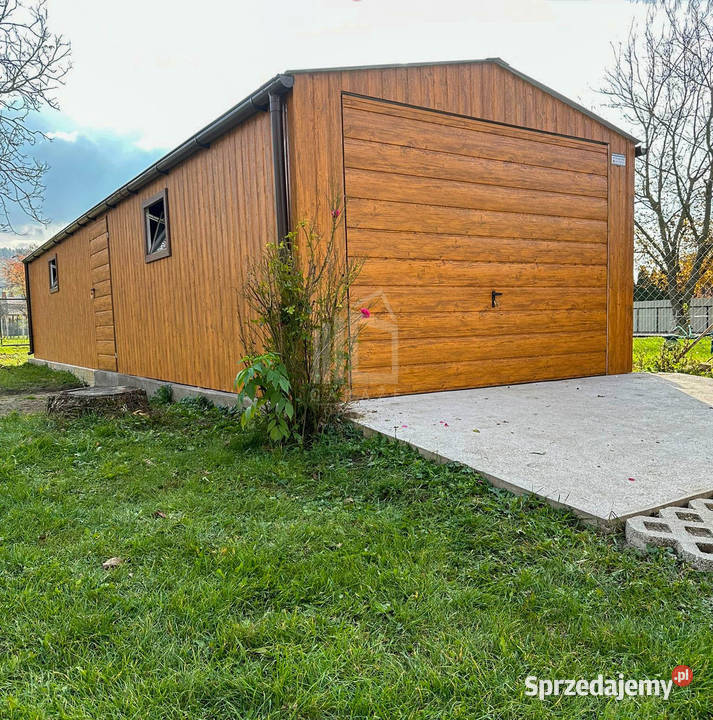 Garaż blaszany 4x12m brama uchylna drzwi 2x okno dolnośląskie