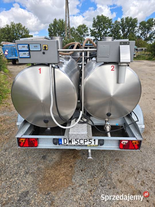 Mobilny schładzalnik do mleka podwójny Strzelin