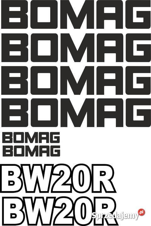 naklejki bomag bw 20r Jeżewo