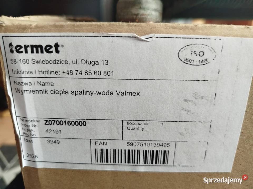 Wymiennik ciepła wodaspaliny Termet Ogrzewanie