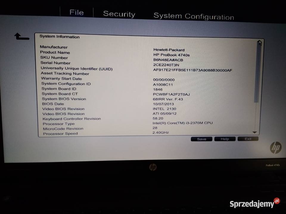 Laptop HP ProBook 4740s Łódź