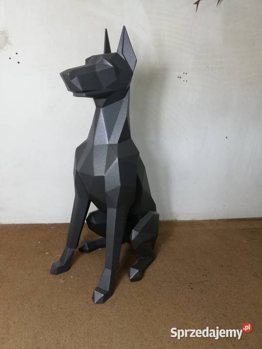 Rzeźba rękodzieło pies z metalu doberman Sandomierz sprzedam