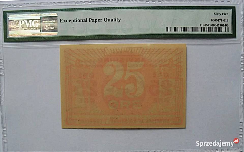 GRENLANDIA 1913P11c25 orePMG65 RZADKI wysyłka Człuchów