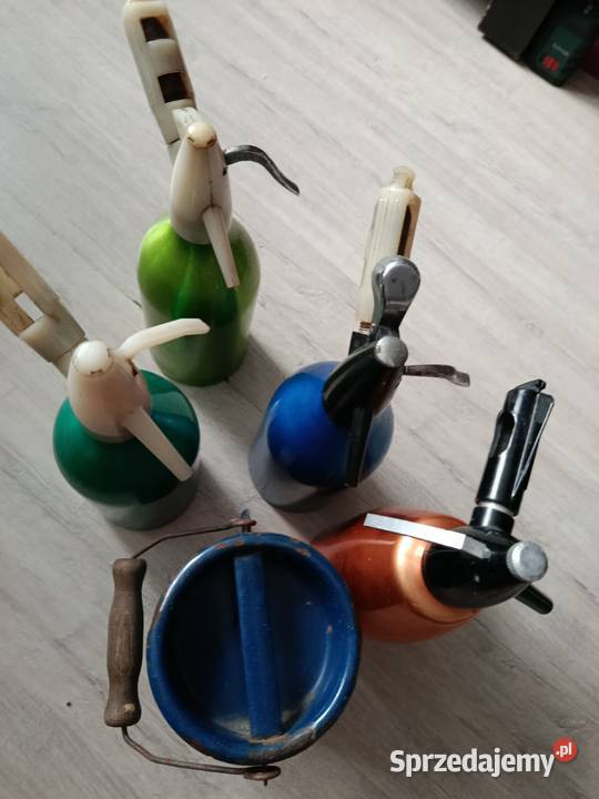 Dwa stare syfony z PRL kanka dekoracja 1 sztukę Choszczno