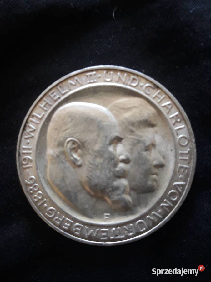 3 Marki Niemcy 1911 r Wirtembergia Jubileusz Konin sprzedam