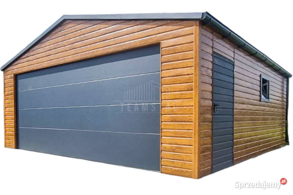 Garaż Blaszany 65x6m Brama segmentowa drzwi okno Szczecinek