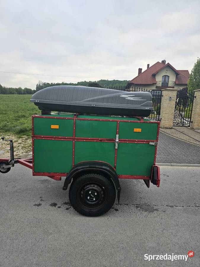 Przyczepka lekka na osi ALKO box dachowy Solidna sprzedam