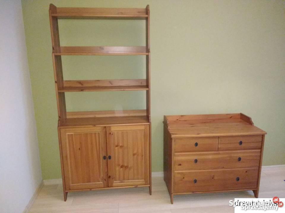 Witryna Regałszafka IKEA Leksvik drewno HEMNES 197cm mazowieckie Warszawa