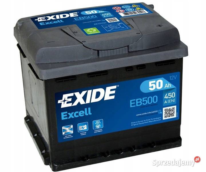 NOWY Akumulator Exide Excell 50Ah 450A EN PRAWY Układ elektryczny Łomża