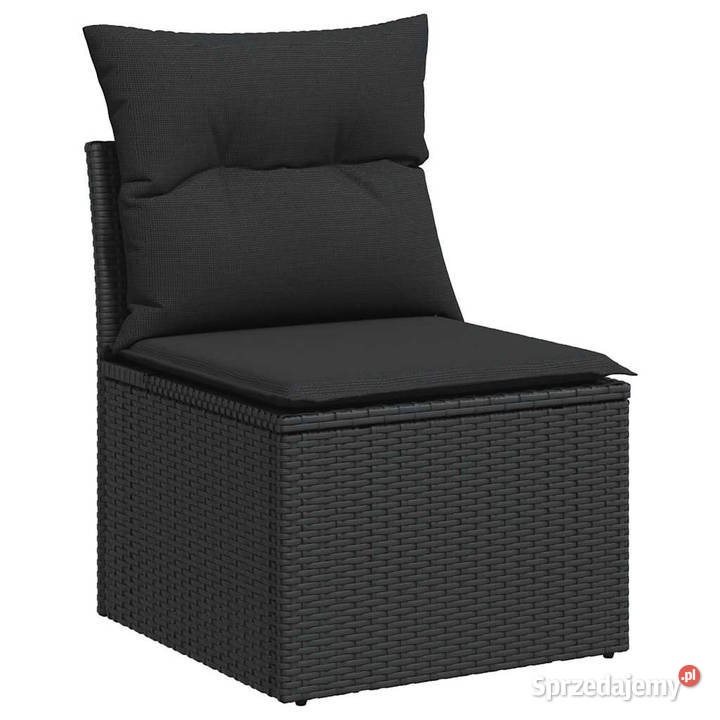 4cz sofa ogrodowa z poduszkami czarny rattan PE Warszawa sprzedam