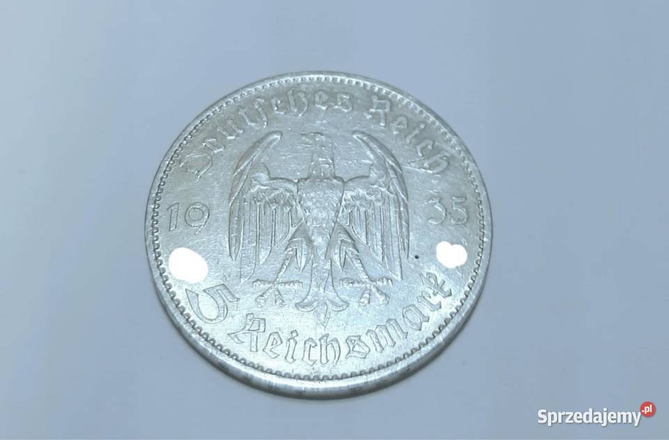 moneta 5 Reichsmark proba 900