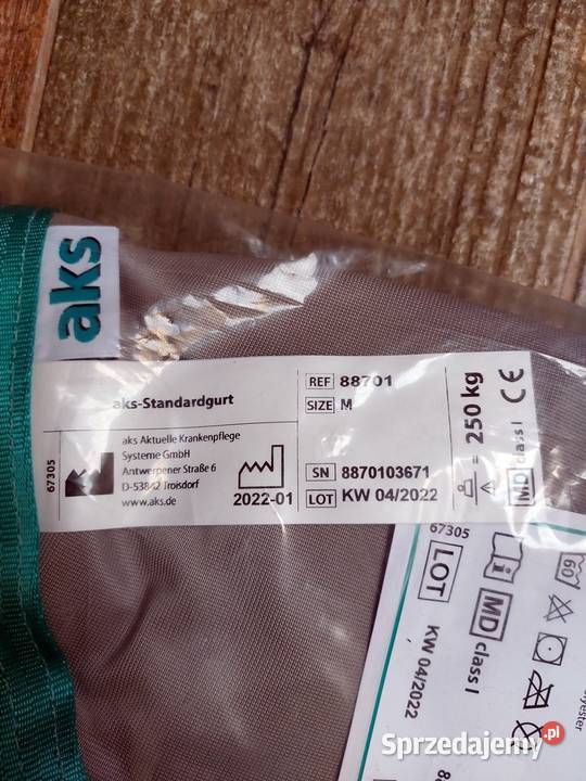 NOWA Chusta uprząż AKS do podnośnika pacjenta S Zawiercie sprzedam