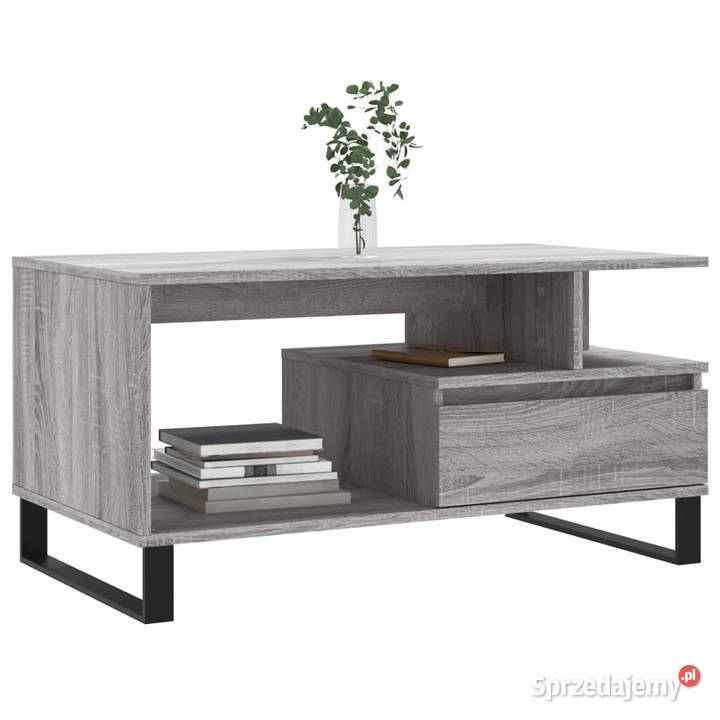 Stolik kawowy szary dąb sonoma 90x49x45 mazowieckie Warszawa