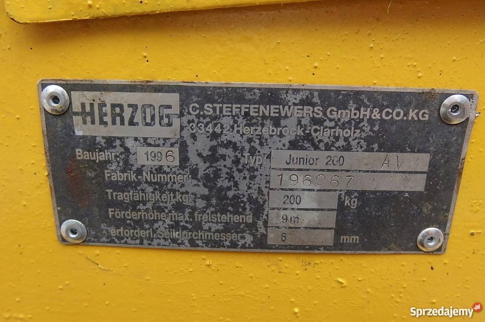 Winda Budowlana HERZOG JUNIOR 200 AV Poznań