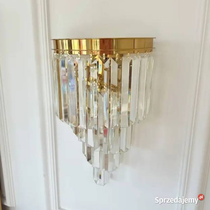 Kinkiet Kryształowy Złoty DIAMOND Lampa Ścienna Warszawa