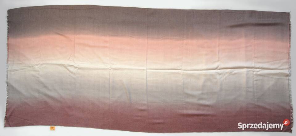 Pastelowy szal damski kremowo beżowoszaroróżowy Pozostałe Lublin