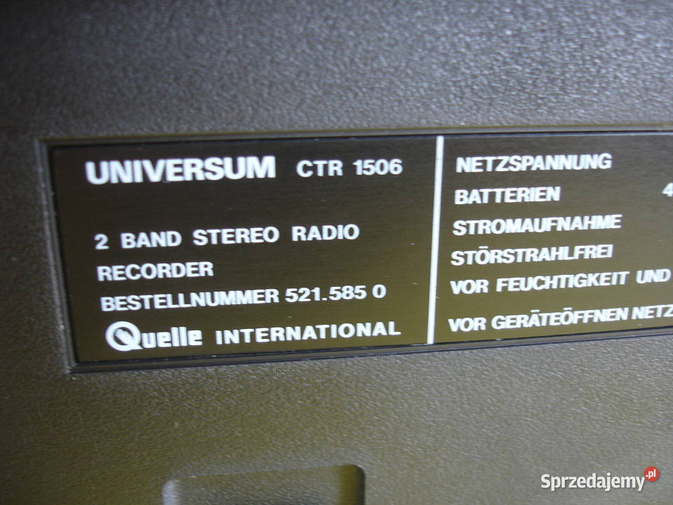 Radiomagnetofon UNIVERSUM CTR1506 Zielona Góra