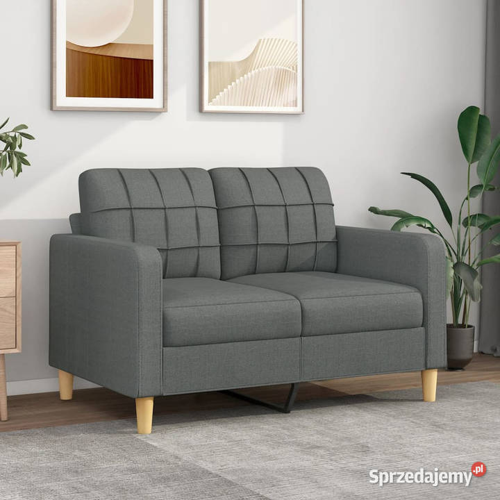 Sofa 2osobowa ciemnoszara 120 tapicerowana Warszawa