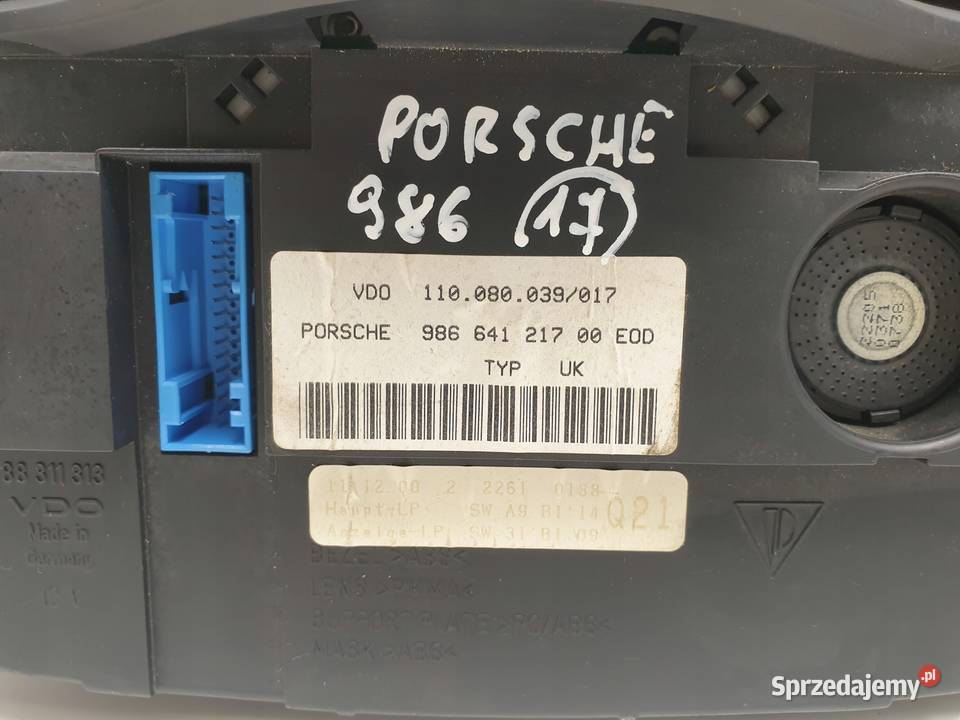 Porsche Boxster 986 S 32 LICZNIK ZEGARY UK