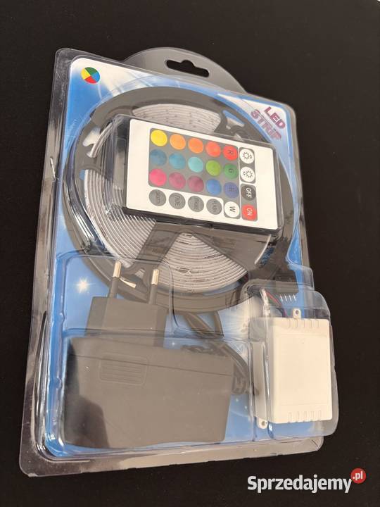 Taśma LED RGB 5m Kompletny Zestaw Pilot Zasilacz Starogard Gdański sprzedam
