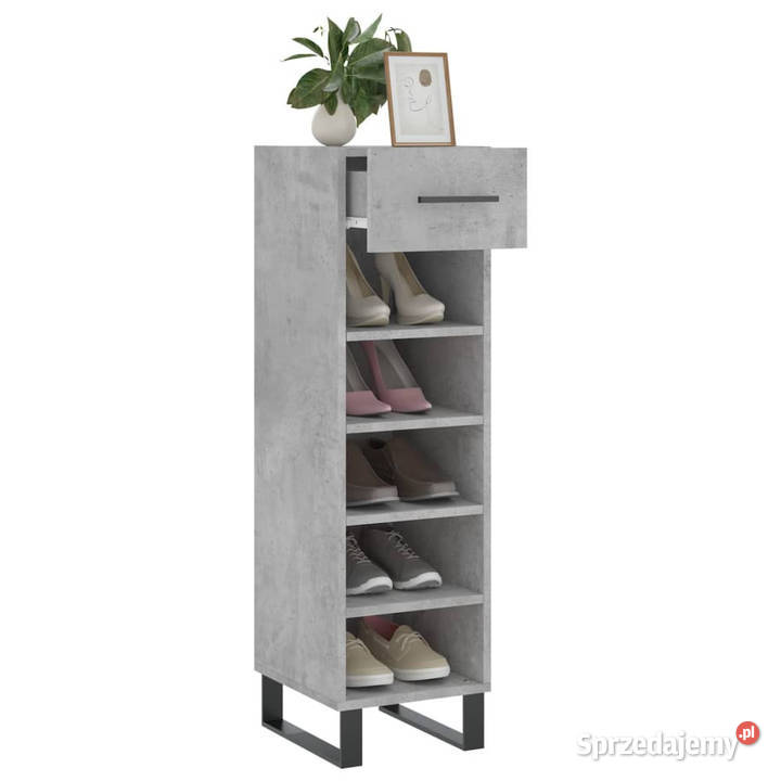 Szafka na buty szarość betonu 30x35x105 WM829704 mazowieckie Warszawa sprzedam