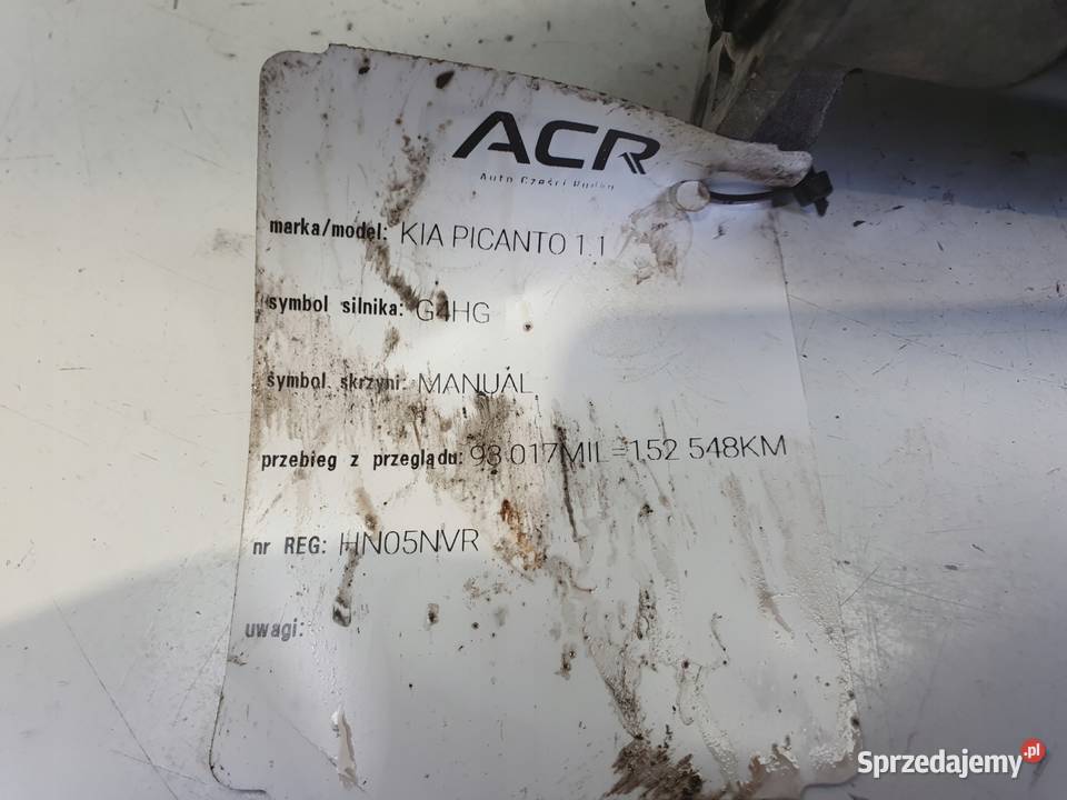 ROZRUSZNIK Kia Picanto 11 12V ROZRUSZNIK lubelskie Rudka sprzedam