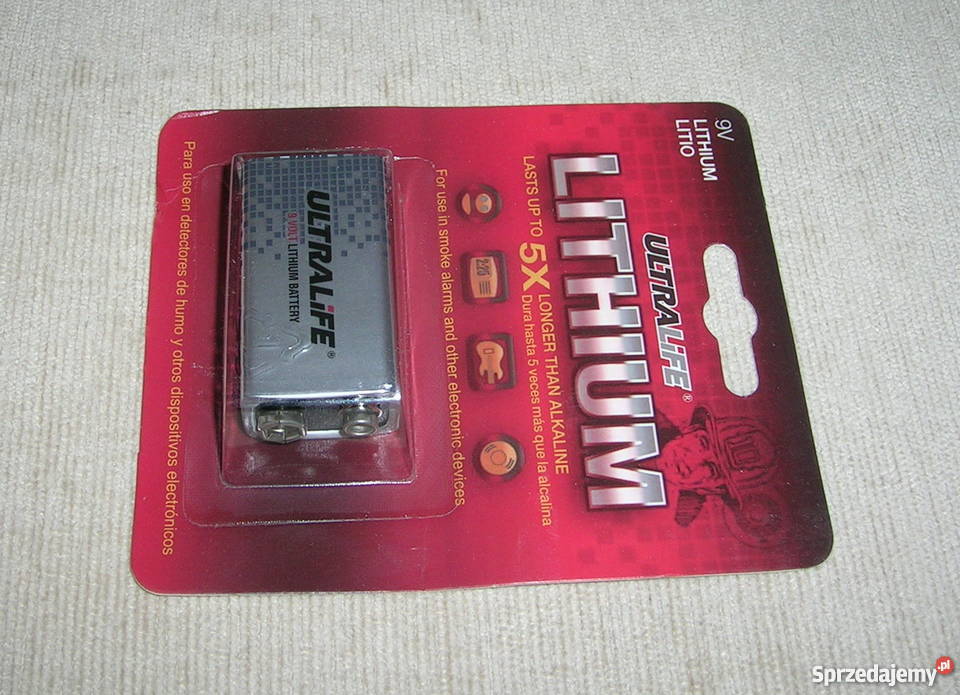 Bateria litowa 9V 6F22 1200mAh długa żywotność Wyszków sprzedam