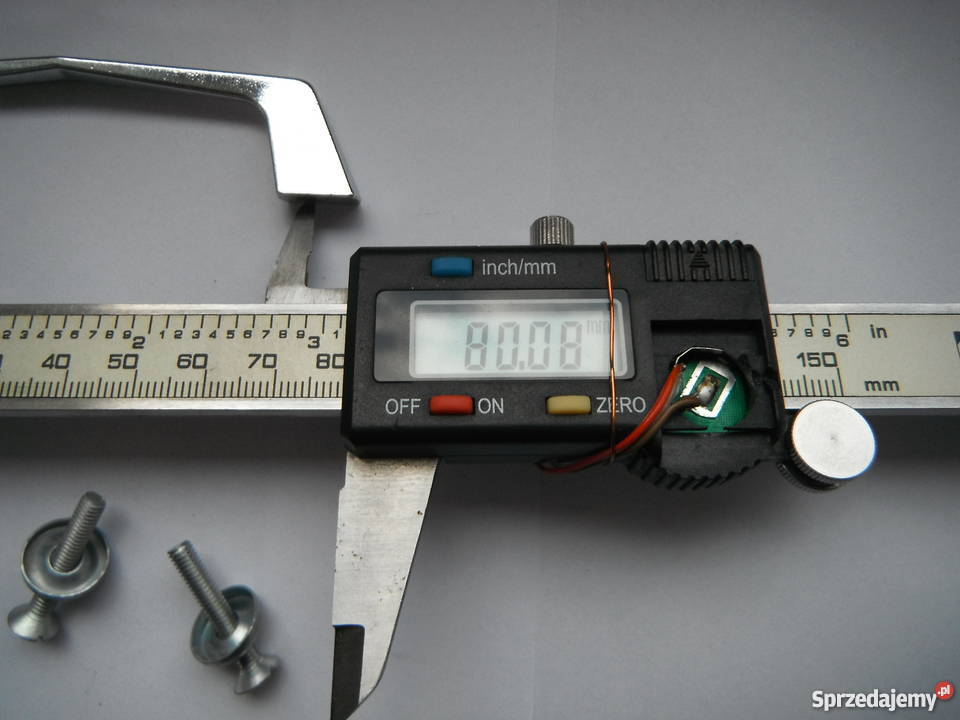 Uchwyt meblowy PRL rączka gałka chromowana Nowe Chlewiska