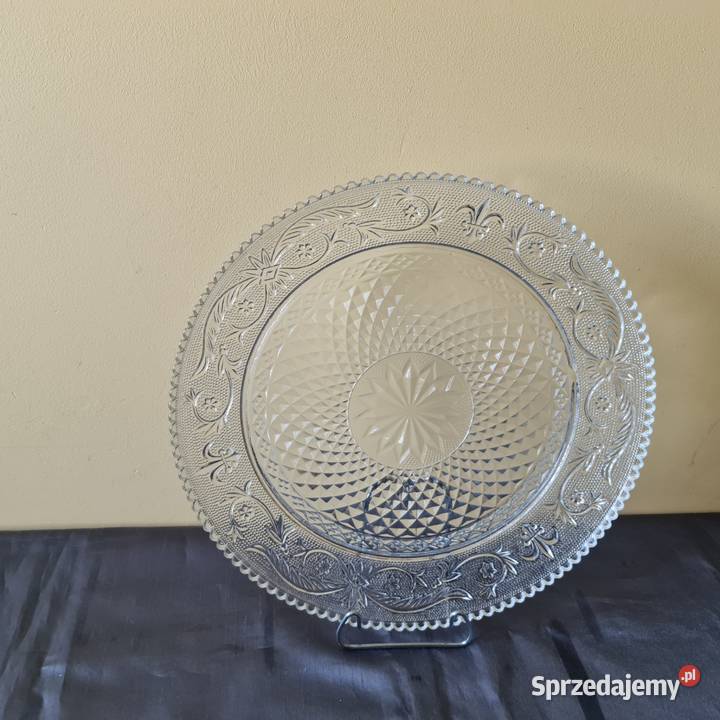 Paterataca z bezbarwnego szkła Okres PRLu Warszawa sprzedam