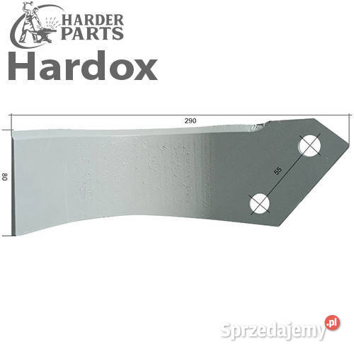 Lemieszyk L boczny 300hektarów HARDOX do pługa Suwałki