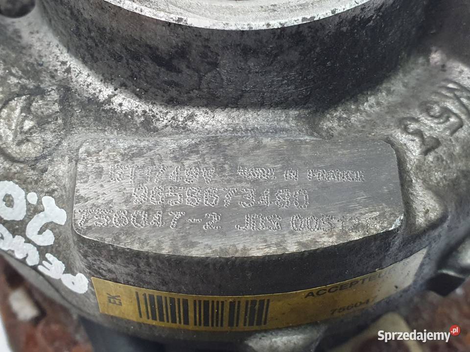 TURBOSPRĘŻARKA Peugeot 307 308 508 20 HDI turbo Chełm