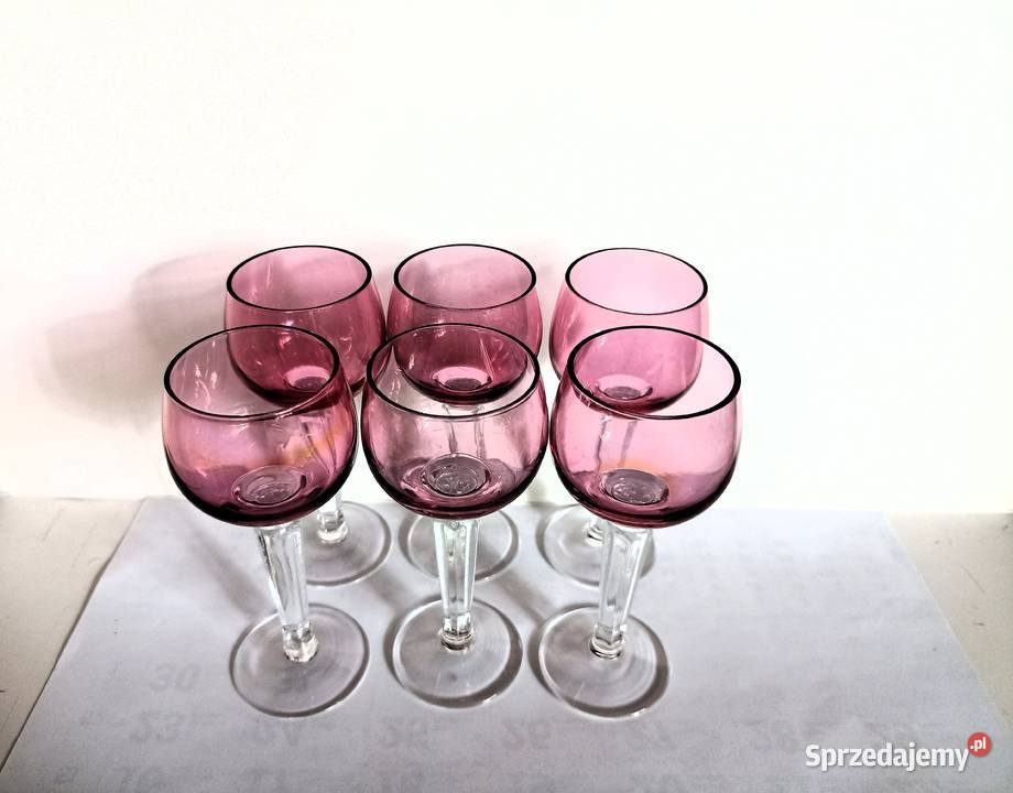 Kieliszki kryształowe remery Hortensja PRL 6 łódzkie Bełchatów