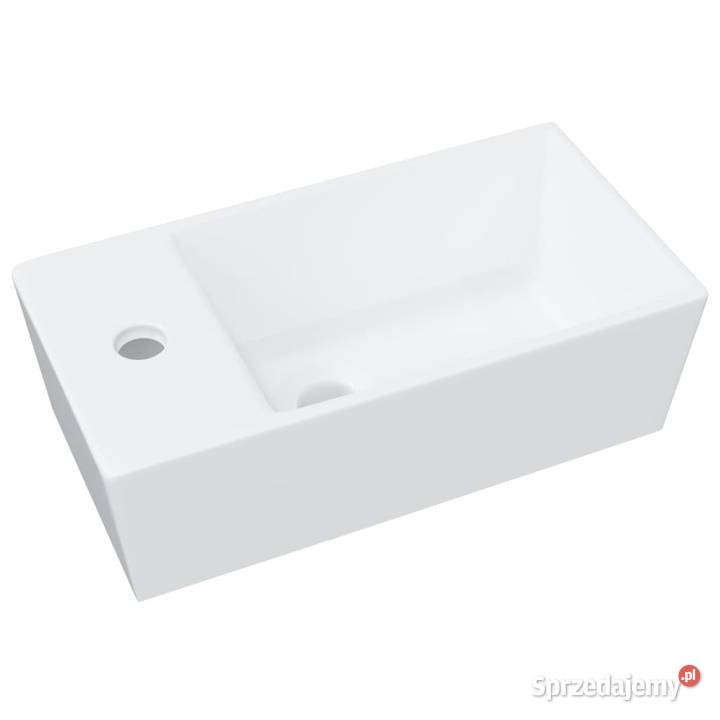 vidaXL Umywalka biała 48x25x15 mazowieckie Warszawa